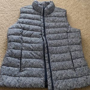 Black and white vest